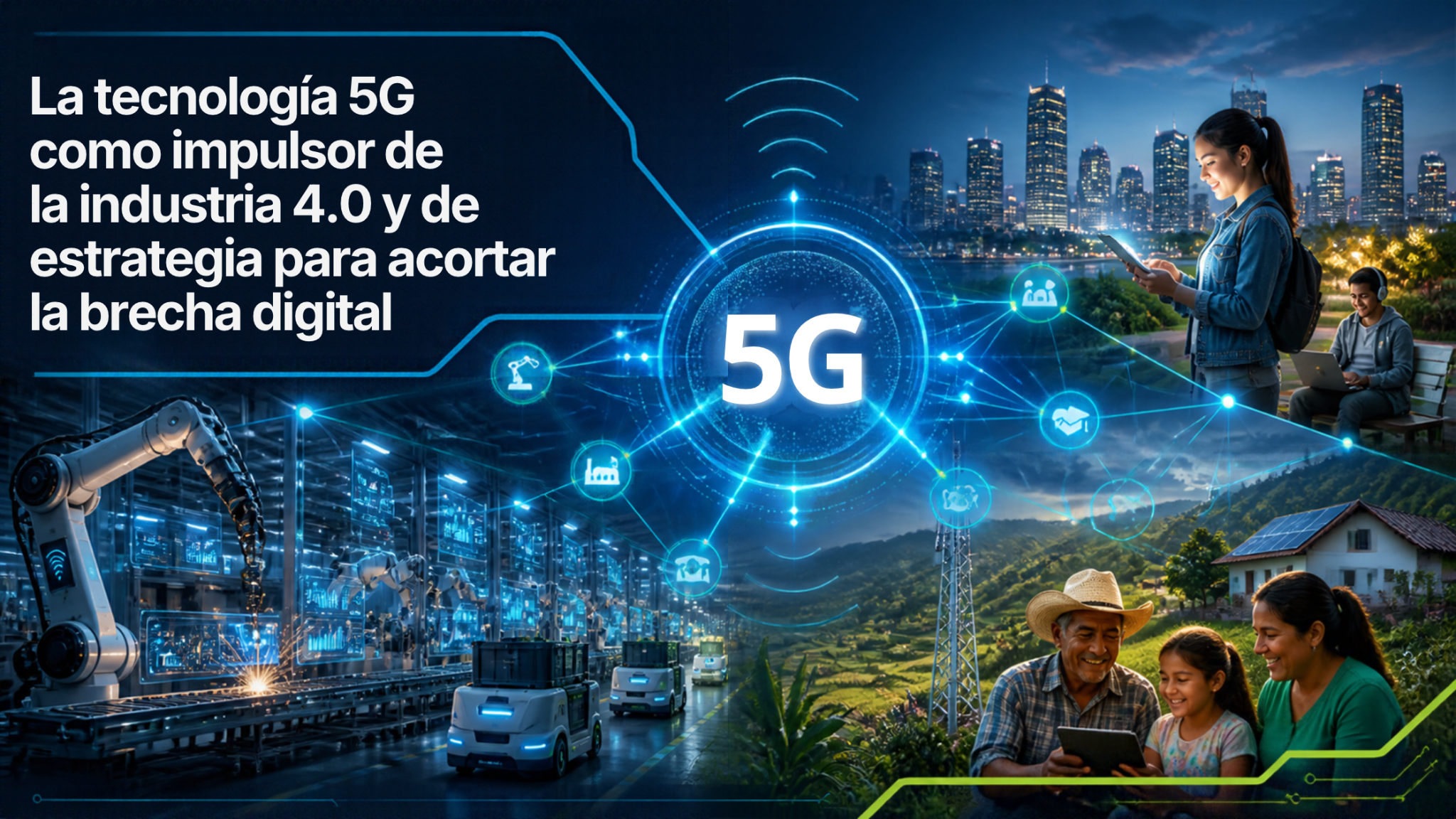 La tecnología 5G como impulsor de la industria 4.0 y estrategia para acortar la brecha digital